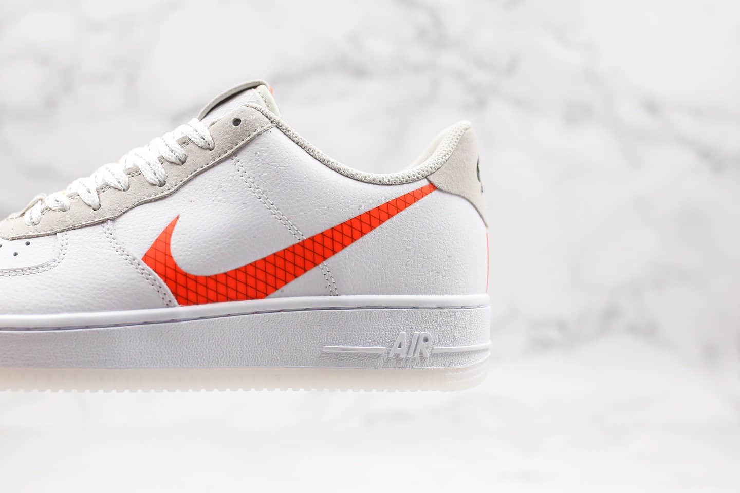 耐克Nike Air Force 1 Low LV8 White Orange纯原版本低帮空军一号白橙大钩子原档案数据开发内置气垫 货号：CD0888-100