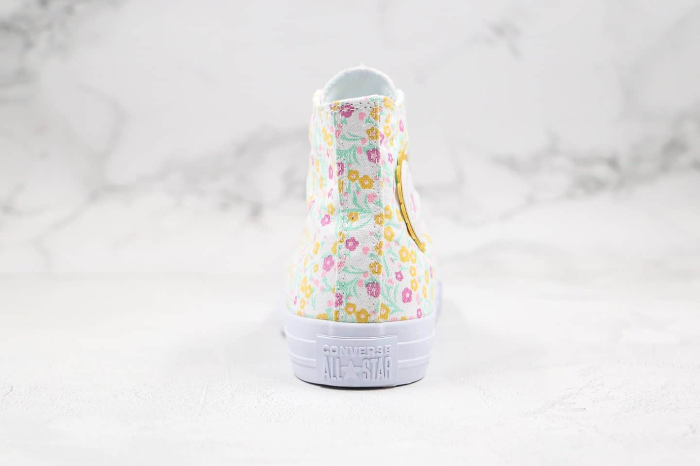 匡威Converse Chuck Taylor All Star公司级版本高帮帆布鞋小碎花彩色原盒原标正确双围条硫化大底 货号：666875C