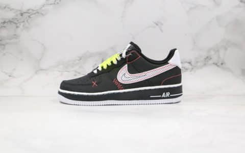 耐克Nike Air Force 1'07 Paranoise纯原版本低帮空军一号权志龙二代黑红手稿配色内置气垫原鞋开发 货号：CU6646-001