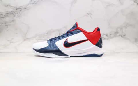 耐克Nike Zoom Kobe V纯原版本科比5代蓝红色李小龙配色内置碳板加持支持实战 货号：386430-103