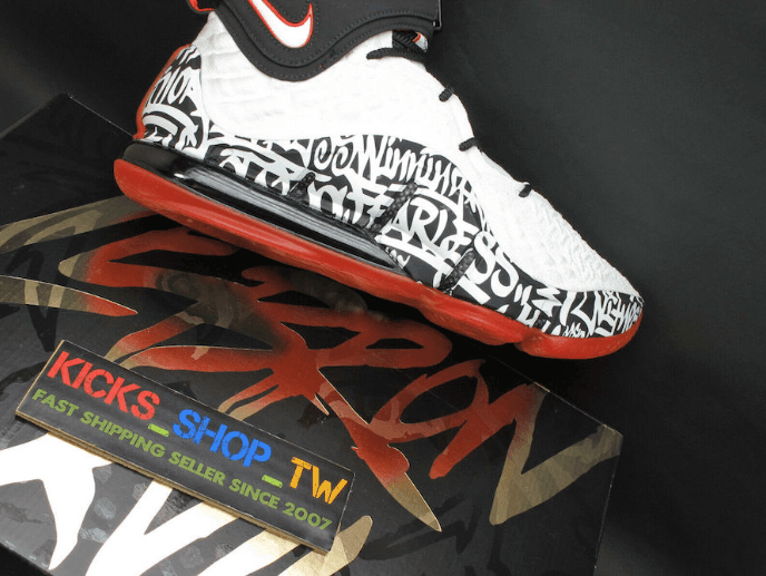 Nike LeBron 17 “Graffiti” 实物细节图曝光！完美致敬LeBron 4！ 货号：CT6052-100