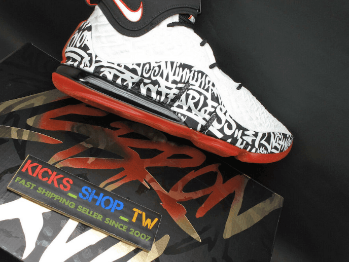 Nike LeBron 17 “Graffiti” 实物细节图曝光！完美致敬LeBron 4！ 货号：CT6052-100