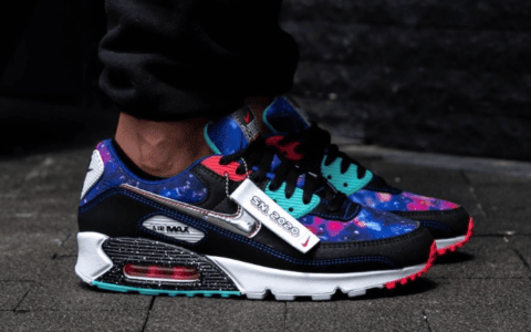 银河星空主题！Nike Air Max 90“ Galaxy”上脚图曝光！ 货号：CW6018-001