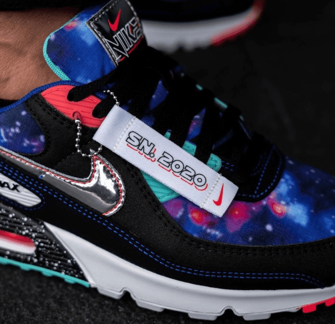 银河星空主题！Nike Air Max 90“ Galaxy”上脚图曝光！ 货号：CW6018-001