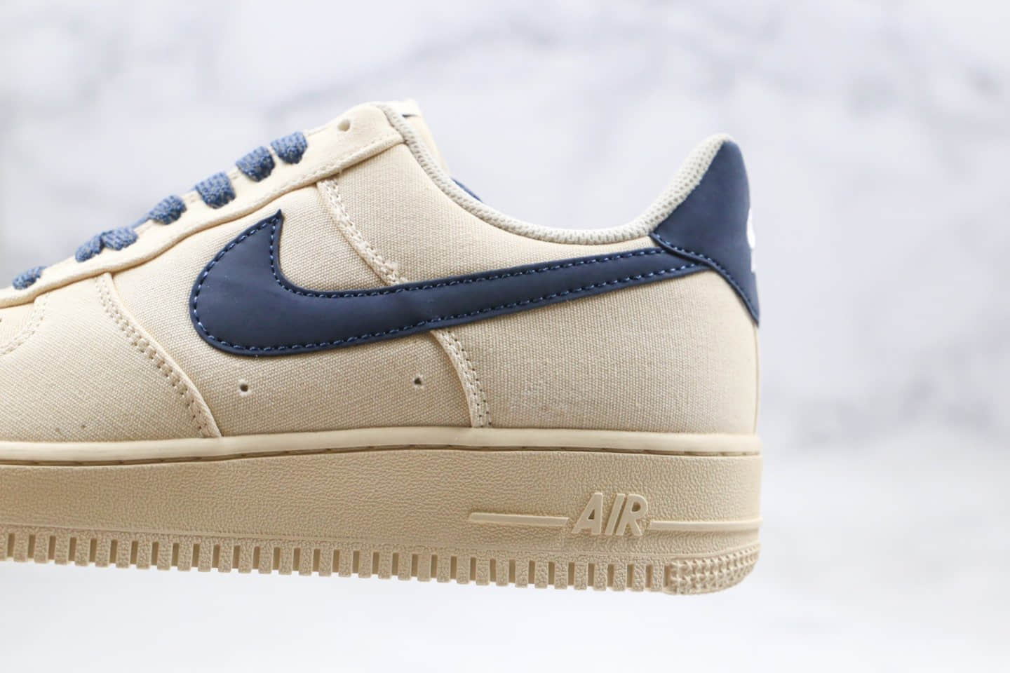 耐克Nike Air Force 1 Low '07纯原版本低帮空军一号米白蓝色3M反光满天星帆布板鞋原楦头纸板打造正确原装灰盒 货号：315122-109