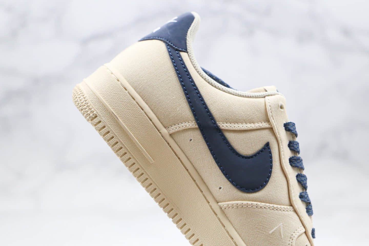 耐克Nike Air Force 1 Low '07纯原版本低帮空军一号米白蓝色3M反光满天星帆布板鞋原楦头纸板打造正确原装灰盒 货号：315122-109