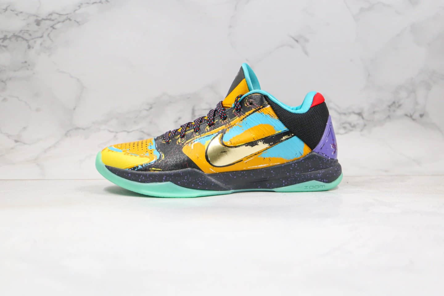 耐克Nike Zoom Kobe 5 Prelude纯原版本科比5代金黄绿色大师之路系列内置碳板气垫支持实战 货号：639691-700
