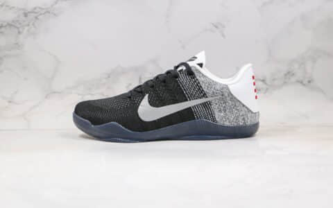 耐克Nike Kobe 11 Elite Low纯原版本科比11代编织篮球鞋灰黑色内置Zoom气垫原盒原标 货号：822675-105