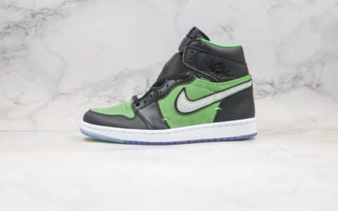 乔丹AIR JORDAN 1 HIGH ZOOM RAGE GREEN公司级版本高帮AJ1黑绿色果冻彩虹底原盒原标原楦头纸板打造 货号：CK6637-300