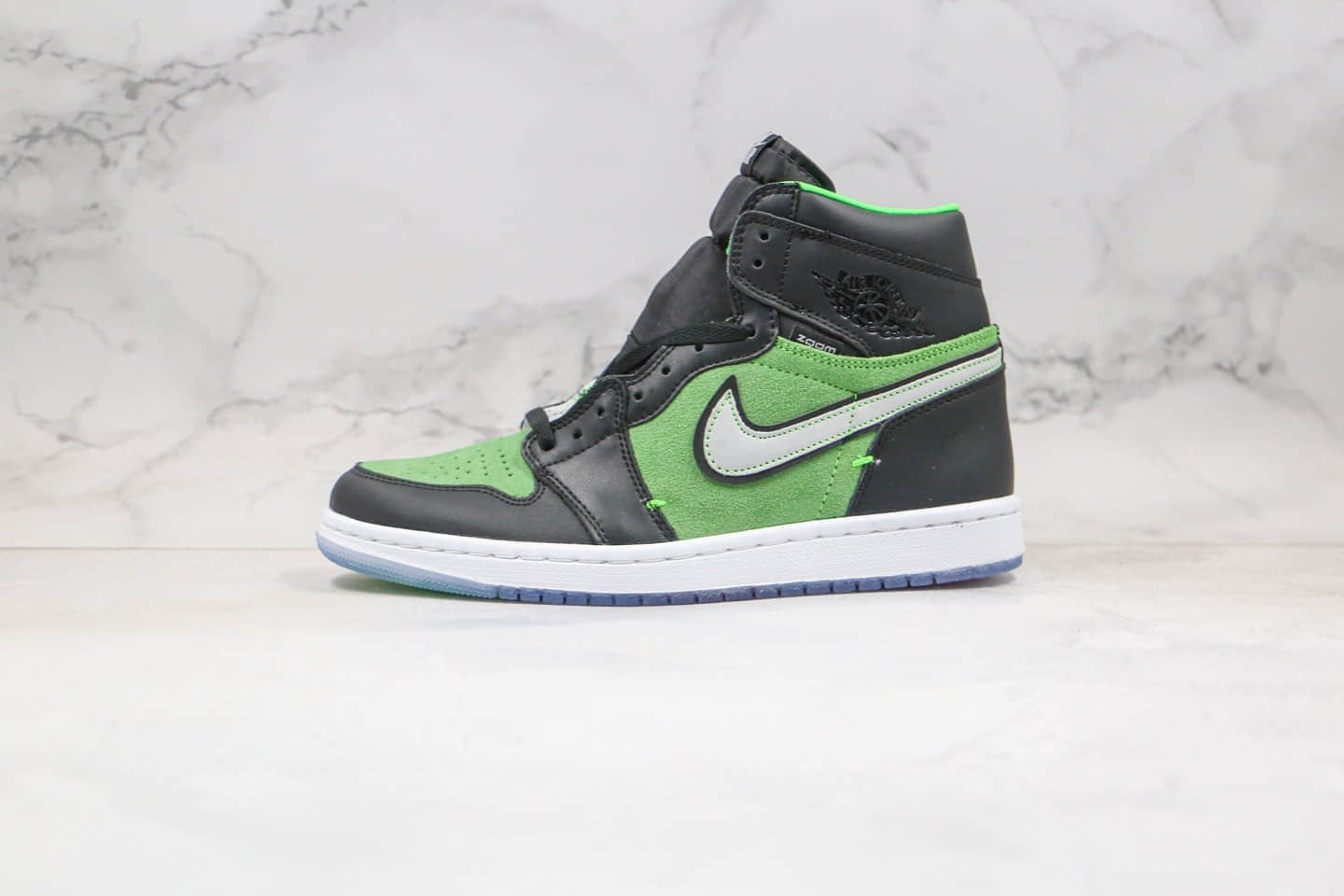 乔丹AIR JORDAN 1 HIGH ZOOM RAGE GREEN公司级版本高帮AJ1黑绿色果冻彩虹底原盒原标原楦头纸板打造 货号：CK6637-300