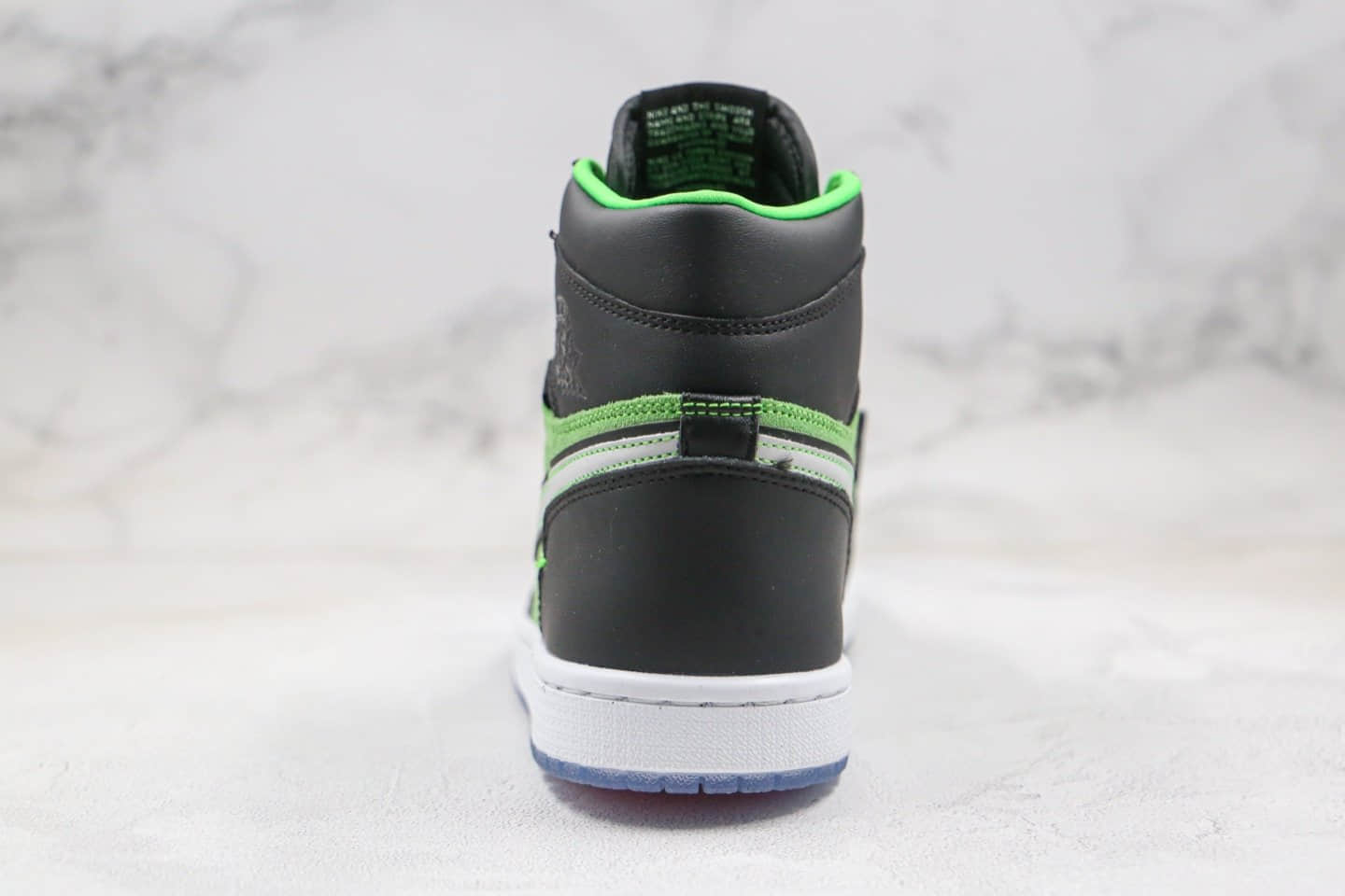 乔丹AIR JORDAN 1 HIGH ZOOM RAGE GREEN公司级版本高帮AJ1黑绿色果冻彩虹底原盒原标原楦头纸板打造 货号：CK6637-300