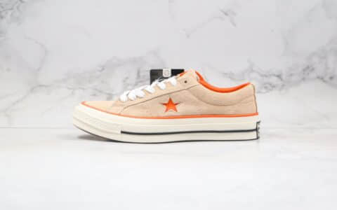 匡威Converse One Star公司级版本木村一星奶咖色原厂硫化蓝底双围条