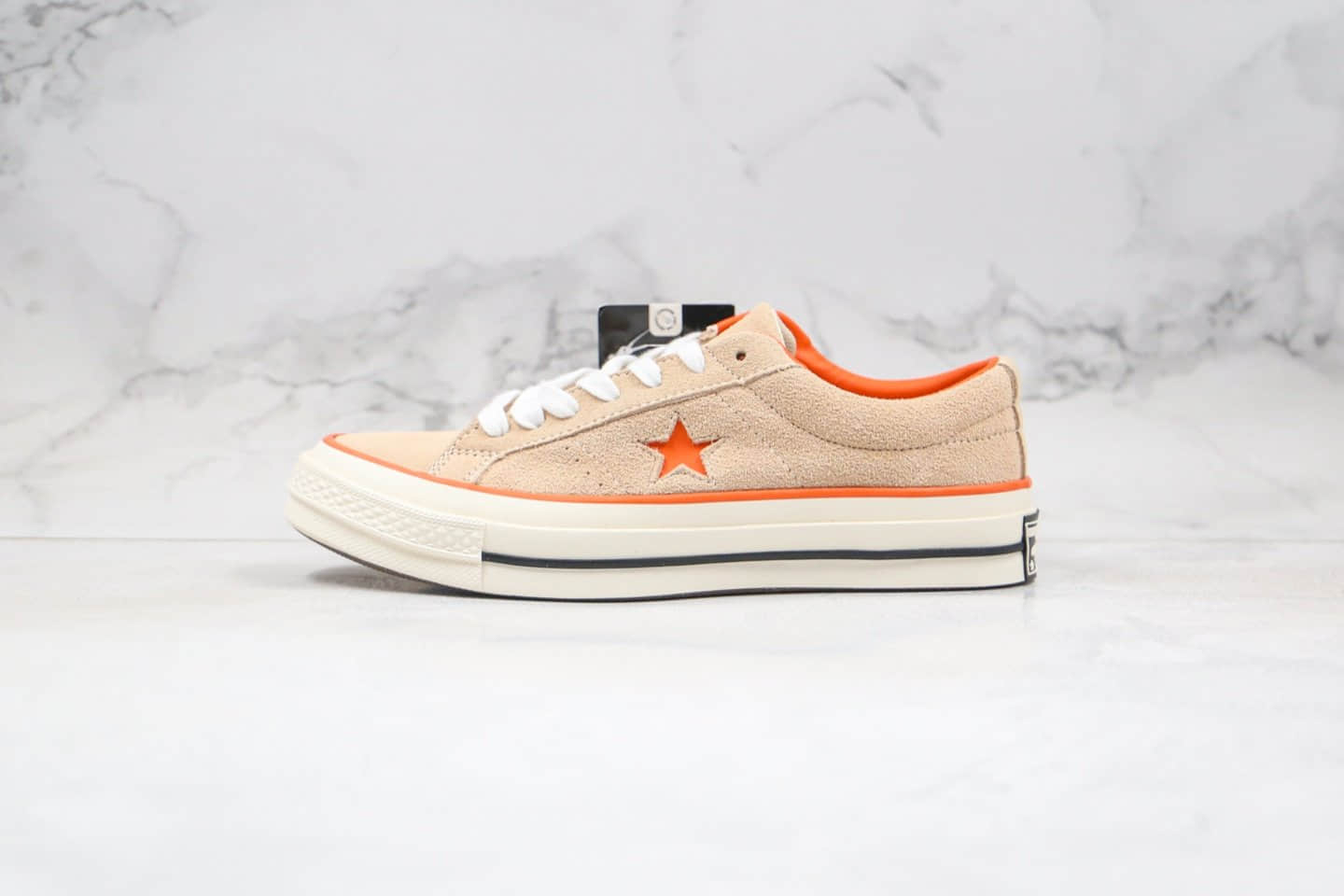 匡威Converse One Star公司级版本木村一星奶咖色原厂硫化蓝底双围条