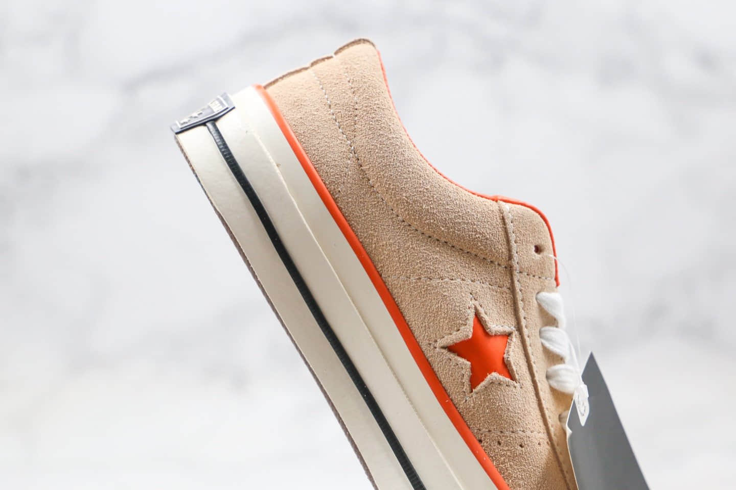 匡威Converse One Star公司级版本木村一星奶咖色原厂硫化蓝底双围条