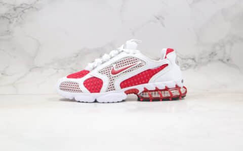 耐克Stussy x Nike Air Zoom Spiridon Cage 2纯原版本斯图西联名白红色原楦原纸版开发区别市面先行版本 货号：CD3613-600