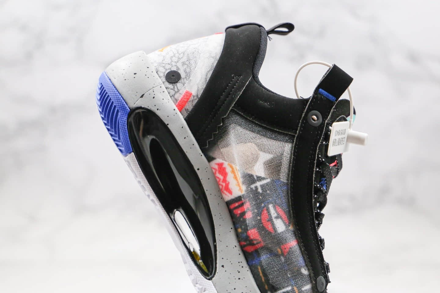 乔丹Air Jordan 34 PF纯原版本黑灰爆裂纹AJ34篮球鞋内置气垫正确两侧防滑翻原盒原标 货号：CZ7745-008
