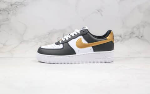 耐克Nike WMNS Air Force 1 '07公司级版本低帮空军一号黑金色内置气垫原盒原标 货号：CZ9189-001