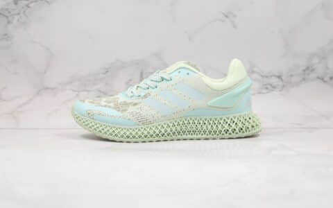 阿迪达斯Adidas Runner EVO 4D M纯原版本阿尔法针织鞋面慢跑鞋绿色内置4D科技大底原楦头纸板打造 货号：FV5332