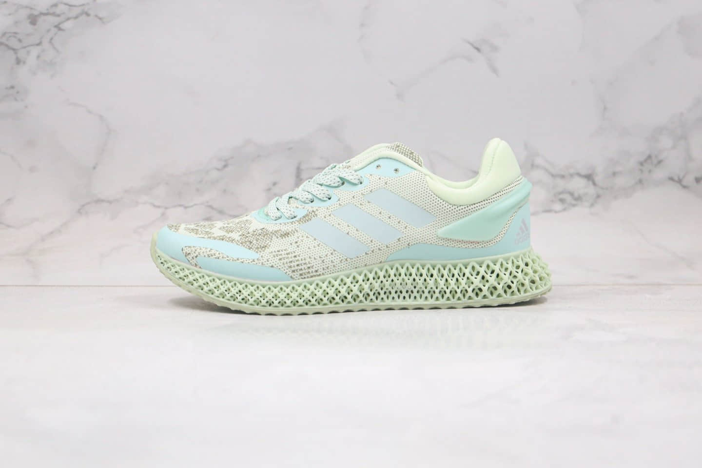 阿迪达斯Adidas Runner EVO 4D M纯原版本阿尔法针织鞋面慢跑鞋绿色内置4D科技大底原楦头纸板打造 货号：FV5332