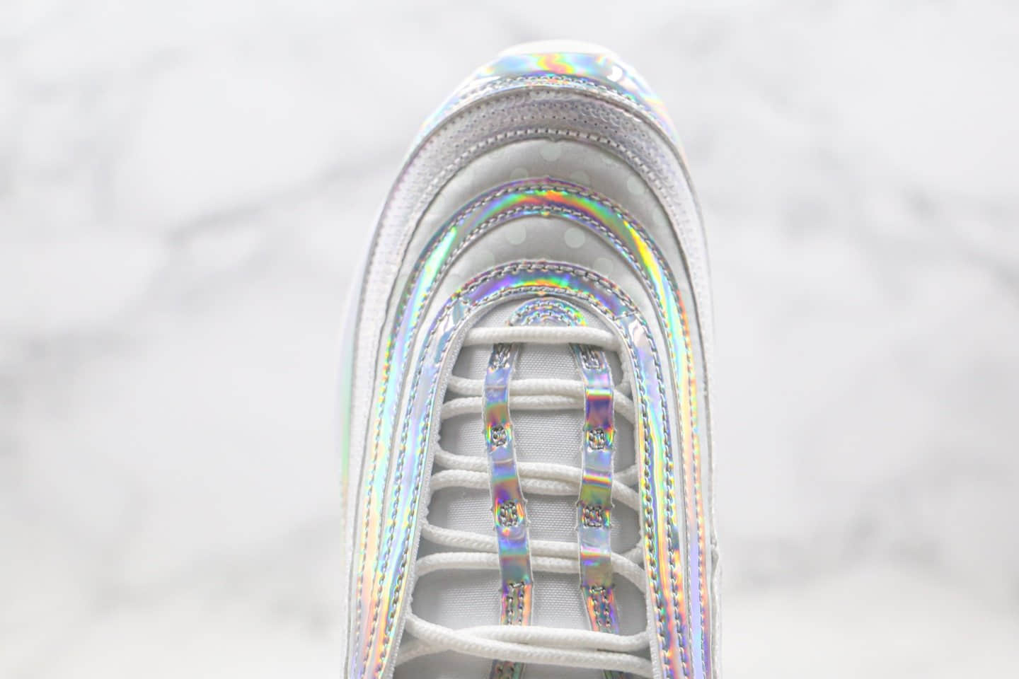 耐克Nike Air Max 97 Opalescent纯原版本子弹头气垫鞋珍珠炫彩配色内置全掌气垫正确鞋面卡色 货号：CU8872-196