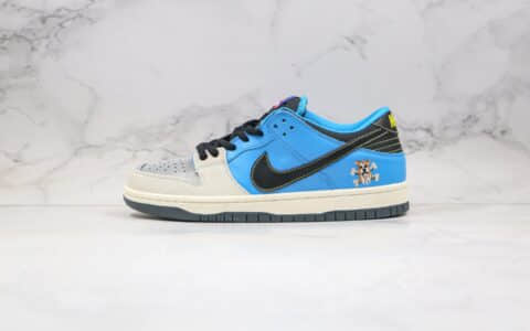 耐克Nike Dunk SB Low x Instant Skateboard纯原版本联名款低帮SB板鞋蓝灰银色超萌小狗骨头内置Zoom气垫 货号：CZ5128-400