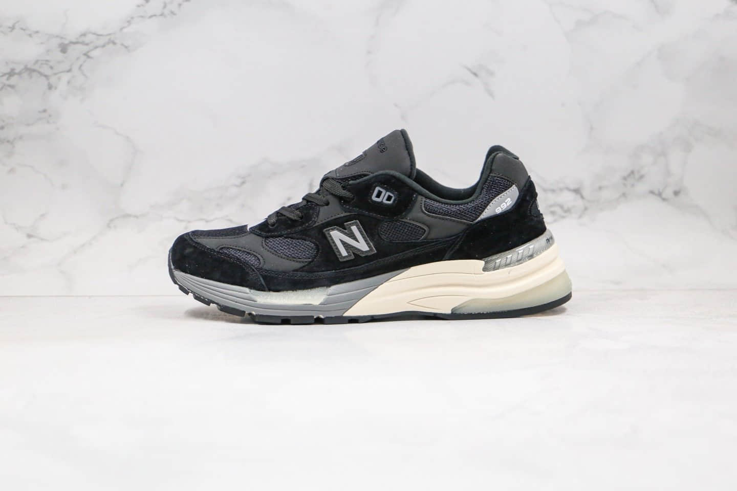 新百伦New Balance Made in USA M992纯原版本美产血统NB992老爹鞋黑米白银灰原楦头纸板打造正确猪八材质 货号：W992BL