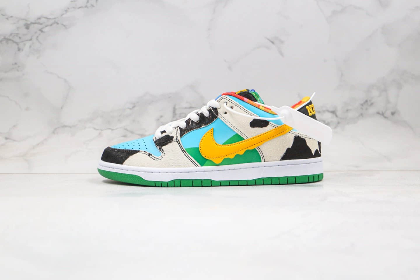 耐克Nike SB Dunk Low Pro QS x Ben & Jerry纯原版本联名款SB板鞋牛奶冰淇淋配色原楦头纸板打造 货号：CU3244-100