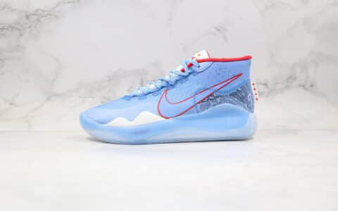 耐克Nike Zoom KD12 EP SJX纯原版本杜兰特12代篮球鞋宝蓝色内置双层Zoom气垫支持实战 货号：CD4979-900