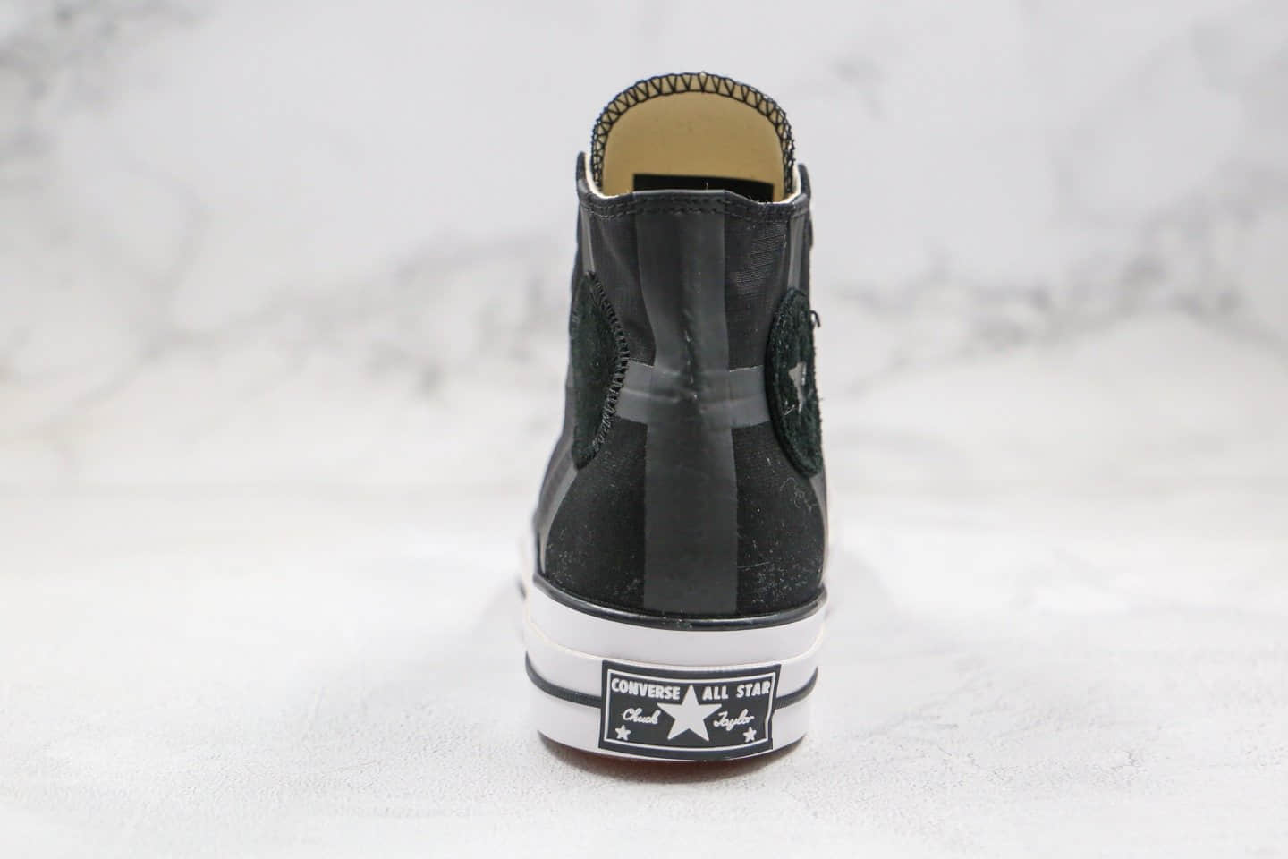 匡威Converse Chuck 70 x ROKIT联名款公司级版本尼龙帆布拼接黑色高帮帆布鞋原厂硫化大底