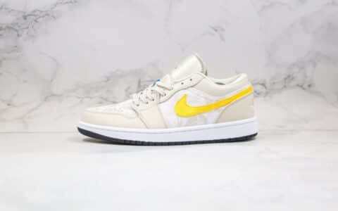 乔丹Air Jordan 1 Low Light Orewood Brown纯原版本低帮AJ1淡黄色浅矿石木棕阿马里洛白配色内置气垫原盒原标 货号：CK3022-107