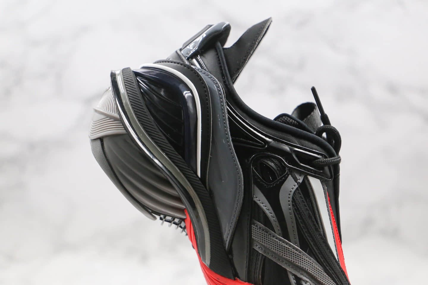 巴黎世家Balenciaga tyrex Sneaker Bicol Or Rubber Mesh Not Wash Black纯原版本五代黑红色复古鞋原楦头纸板打造原盒配件齐全
