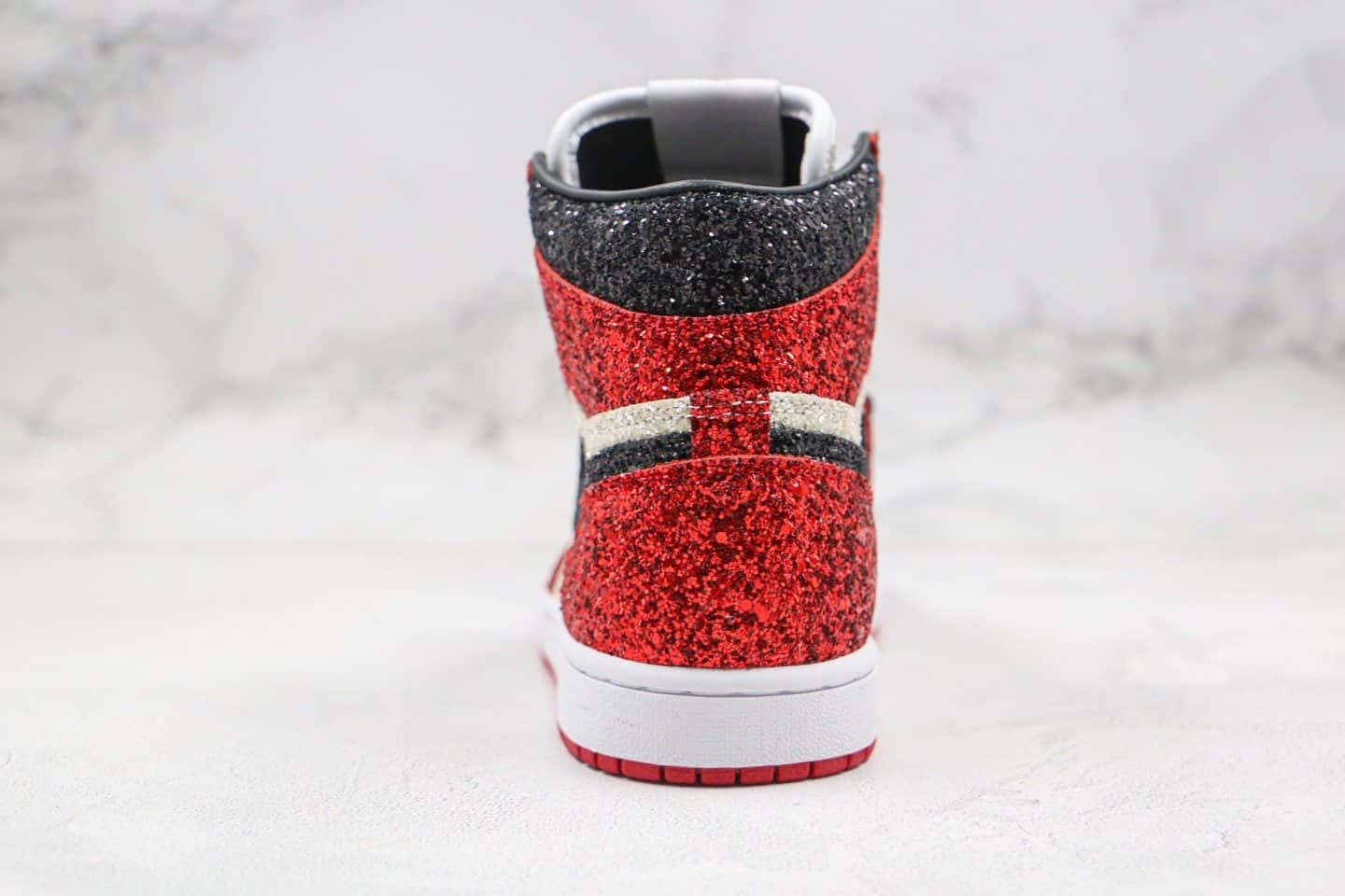 乔丹Air Jordan 1 Chicago纯原版本高帮AJ1外科医生联名款芝加哥闪耀锆石闪白红色原盒原标 货号：CK5566-610