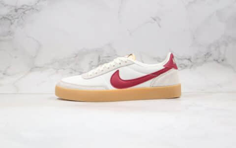 耐克Nike Killshot II Leather x J.Crew纯原版本联名款复古板鞋生胶米白酒红色正确网面鞋面 货号：AQ4133-100