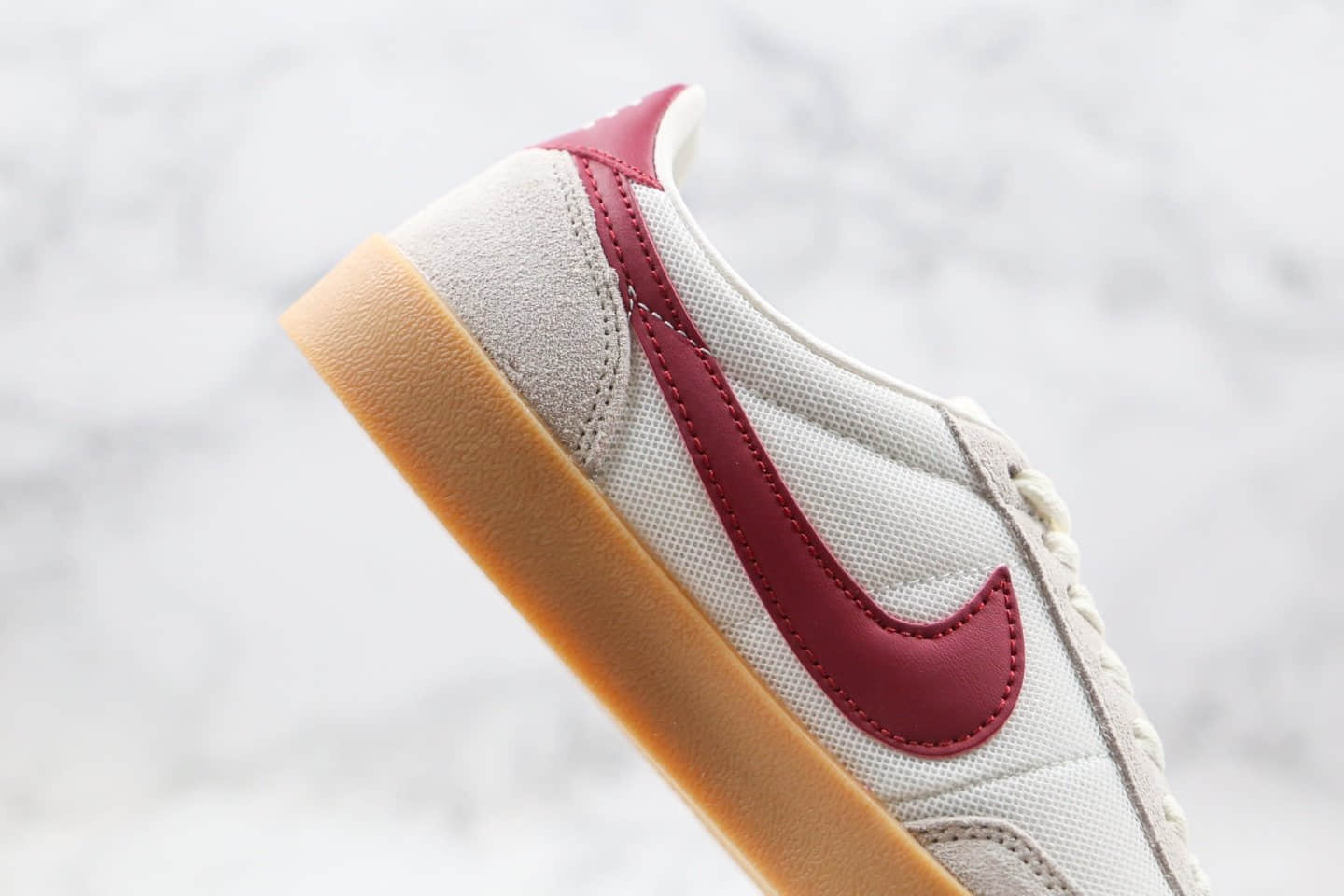 耐克Nike Killshot II Leather x J.Crew纯原版本联名款复古板鞋生胶米白酒红色正确网面鞋面 货号：AQ4133-100