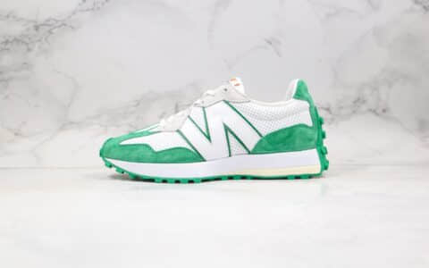 新百伦New Balance 327纯原版本复古慢跑鞋绿色原盒原标原楦头纸板打造 货号：WS327CBD