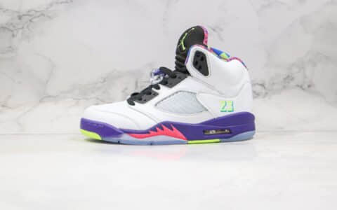 乔丹Air Jordan 5 Alternate Bel-Air纯原版本新鲜王子白紫色AJ5内置气垫原盒原标 货号：DB3335-100