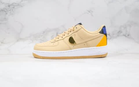 耐克Nike AIR FORCE 1 07 LV8 1HO20 NBA纯原版本联名款低帮空军一号金属探测仪栗棕色鸳鸯鞋面内置气垫 货号：CT2298-200