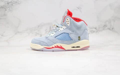 乔丹Trophy Room x Air Jordan 5 Ice Blue纯原版本亲友家族联名款AJ5冰蓝乔丹之子内置气垫原盒原标 货号：CI1899-400