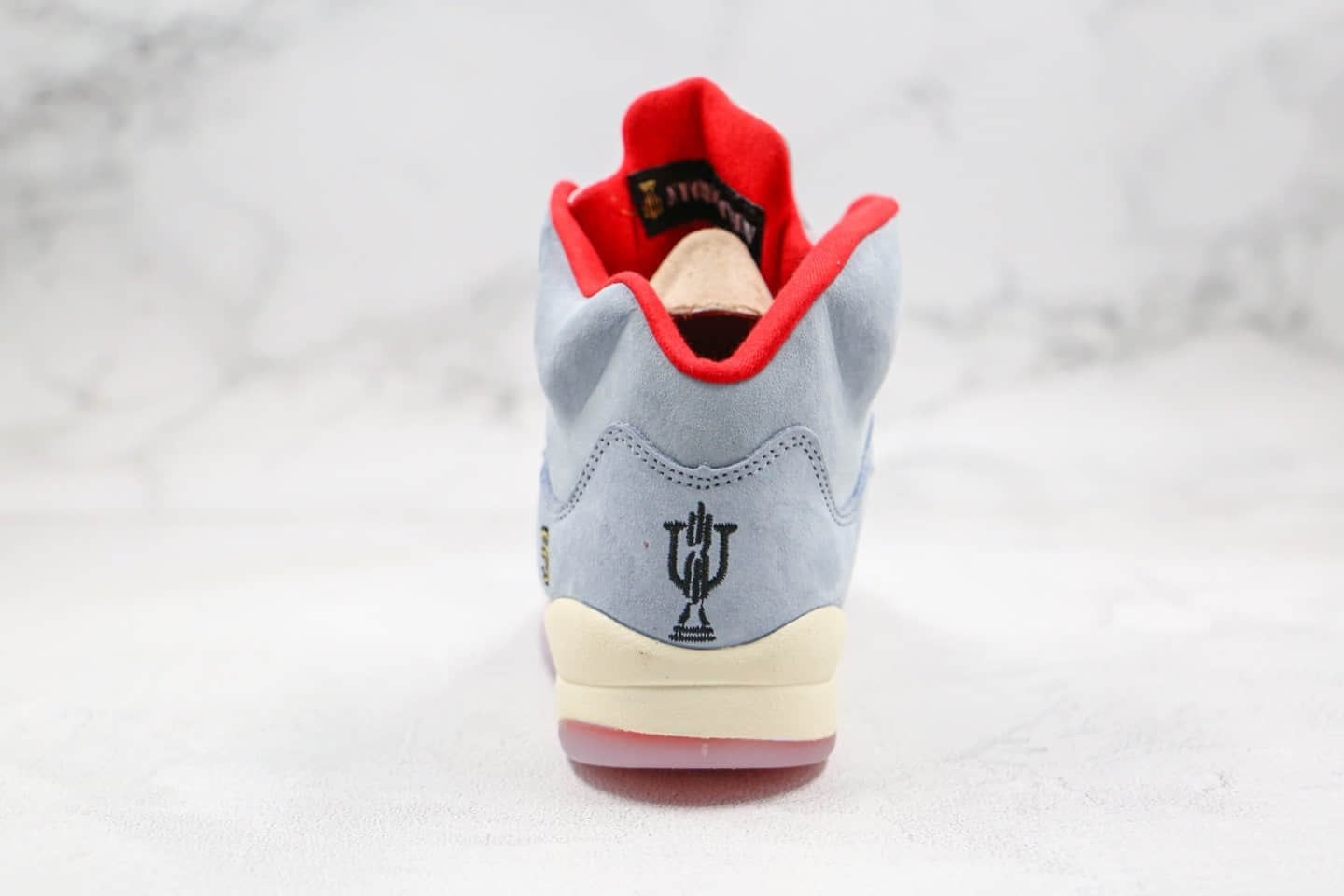 乔丹Trophy Room x Air Jordan 5 Ice Blue纯原版本亲友家族联名款AJ5冰蓝乔丹之子内置气垫原盒原标 货号：CI1899-400