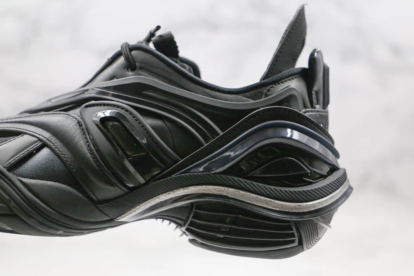 巴黎世家Balenciaga tyrex Sneaker Bicol Or Rubber Mesh Not Wash Black纯原版本复古老爹鞋第五代黑色原鞋开模正确细节全网首家实拍