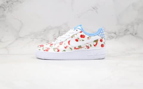 耐克Nike Air Force 1 Low GS纯原版本低帮空军一号白红蓝色樱桃配色内置气垫原楦头纸板打造 货号：CJ4094-100