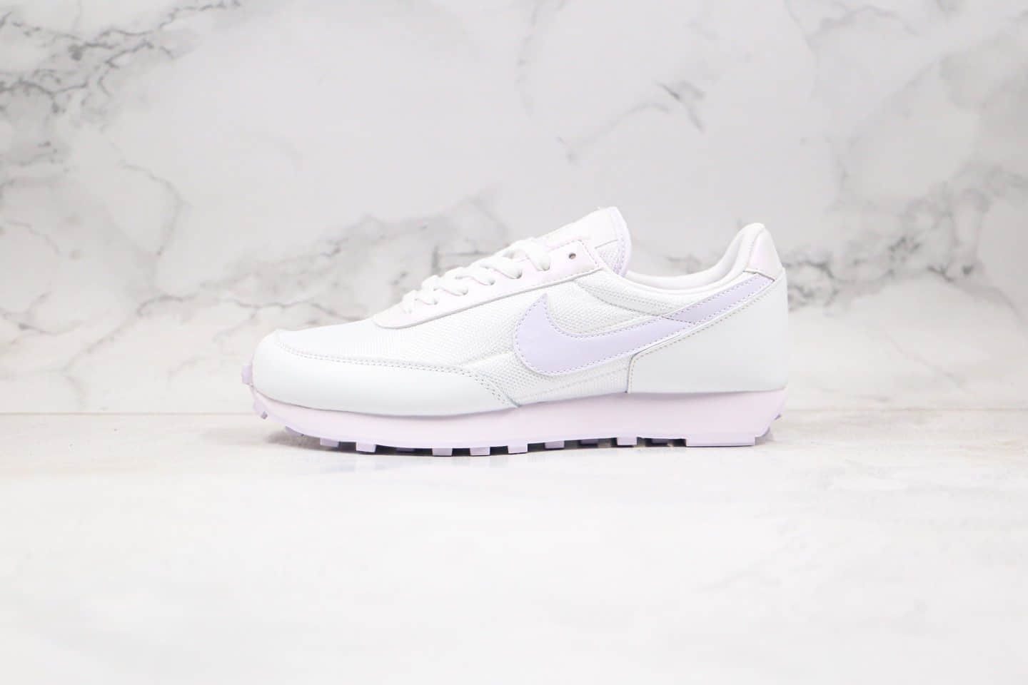 耐克Nike Daybreak SP Summit White Pale Ivory纯原版本华夫破晓系列慢跑鞋香芋白紫色紫外线原盒配件正确鞋面卡色 货号：CU3452-100