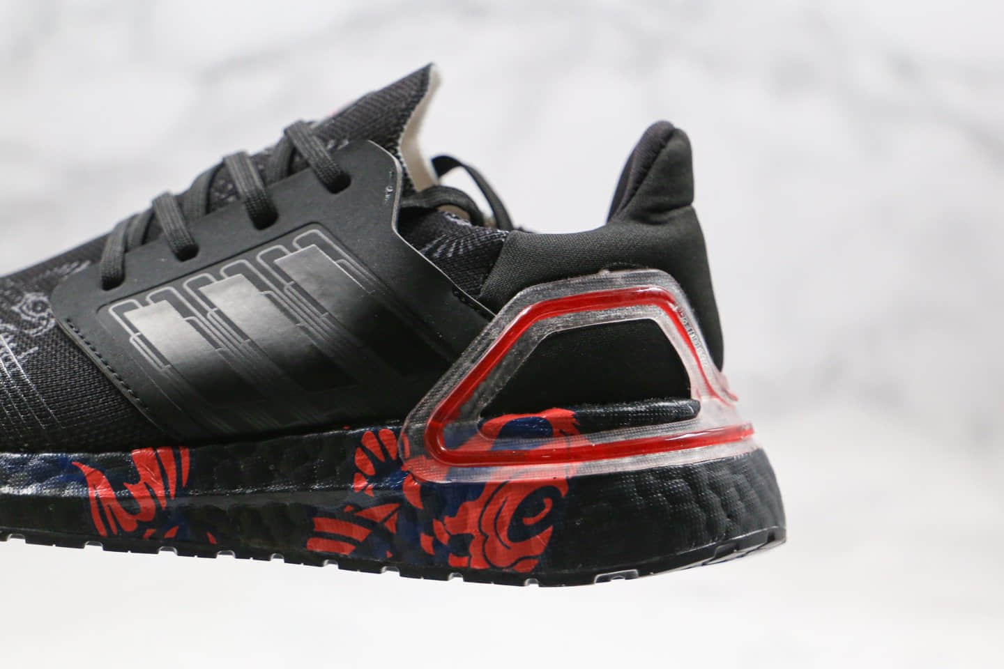 阿迪达斯Adidas UltraBOOST 20 CNY纯原版本爆米花跑鞋UB6.0中国限定福字黑红配色原盒原标 货号：FW5677