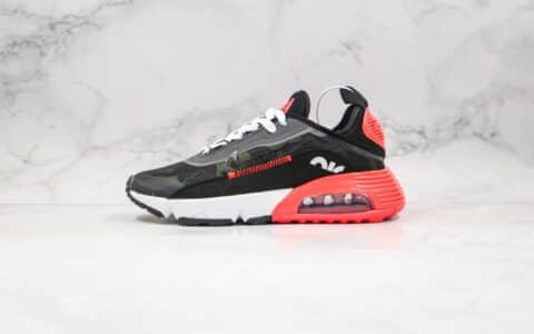 耐克Nike Air Max 2090纯原版本气垫鞋黑红迷彩配色内置真小潘气垫原楦头纸板打造 货号：CU9174-600