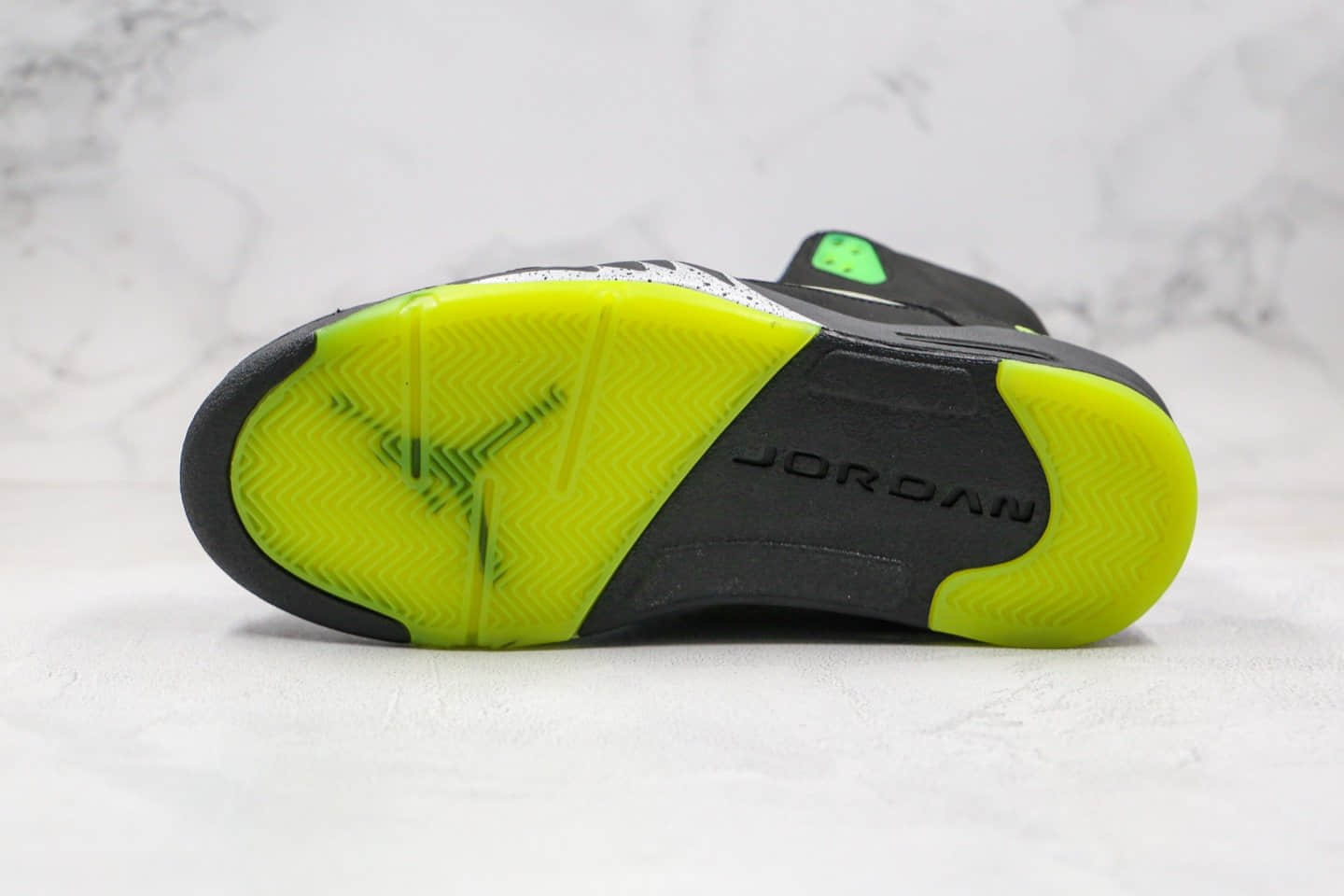 乔丹Air Jordan Retro 5 OG Quai 54纯原版本法国巴黎街球赛限定AJ5黑绿色内置气垫正确鞋面磨砂皮革 货号：255054-511