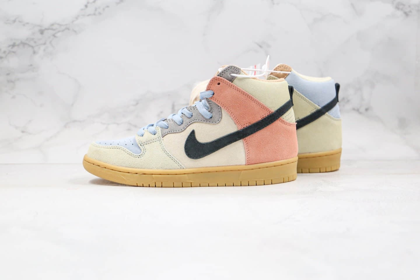 耐克Nike Dunk SB High Spectrum纯原版本高帮生胶彩蛋马卡龙鸳鸯配色内置Zoom气垫原盒配件 货号：CN8345-001