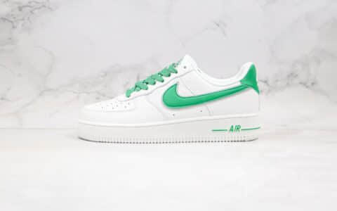 耐克Nike Air Force 1 Mid 07 3M纯原版本低帮空军一号反光怪奇物语联名款白绿色内置气垫 货号：CU9225-800