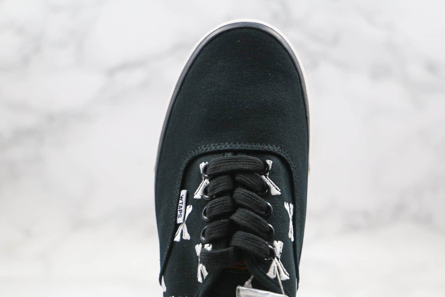 万斯VANS X WTAPS BONES公司级版本联名款骨头刺绣西山彻陈伟霆同款黑色原盒原标原档案数据开发