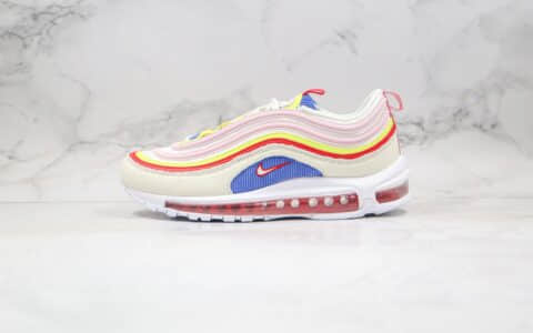 耐克Nike Air Max 97纯原版本子弹头气垫鞋糖果马卡龙配色内置真小潘气垫原盒原标 货号：AQ4137-101