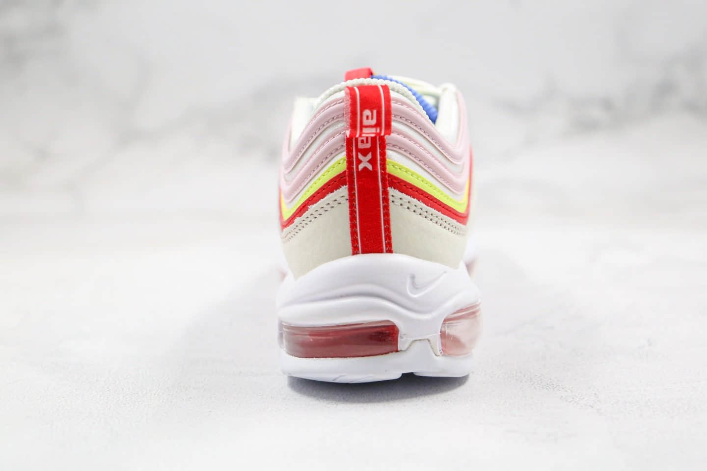 耐克Nike Air Max 97纯原版本子弹头气垫鞋糖果马卡龙配色内置真小潘气垫原盒原标 货号：AQ4137-101